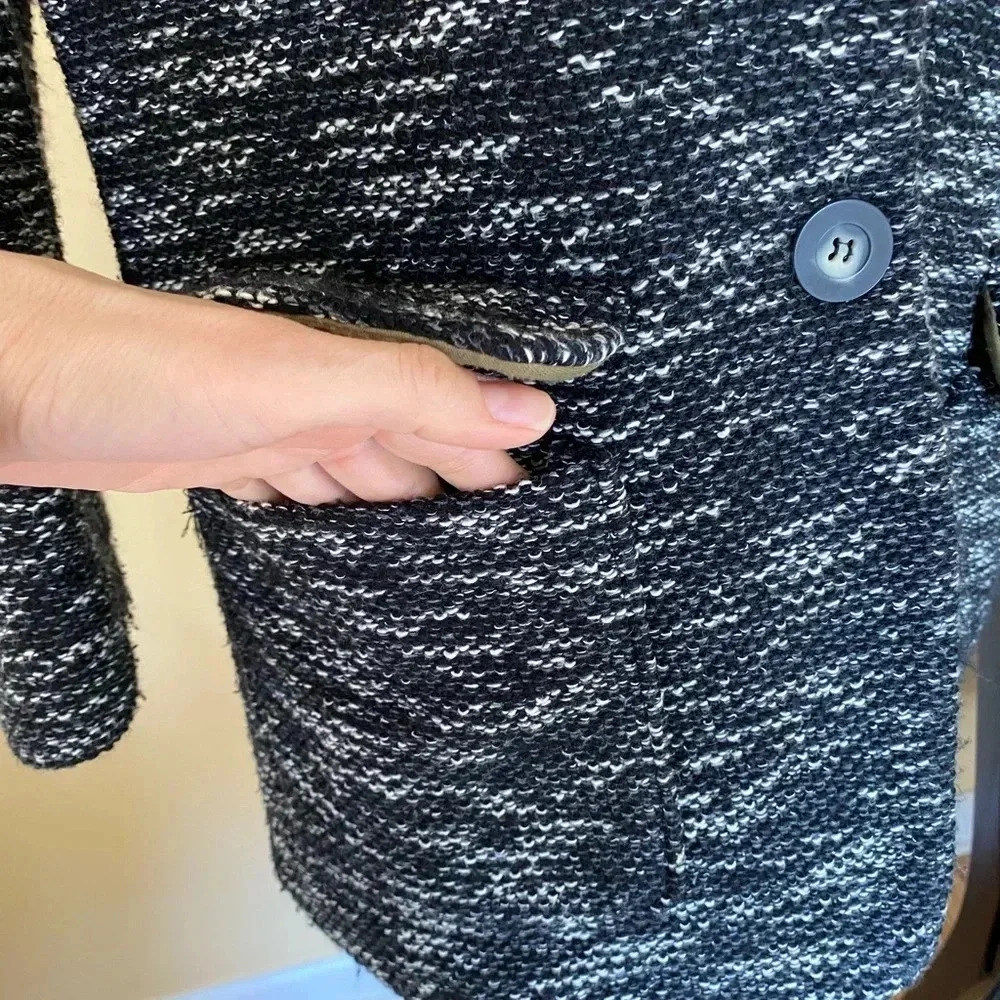 Anthropologie Elevenses Black Motif Minka Jacket Medium - Picture 7 of 11